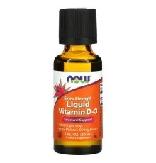 Вітамінно-мінеральний комплекс Now Foods Рідкий Вітамін D-3 підвищеної сили, 1000 МО, Liquid Vitamin D-3, Extra (NOW-00371)