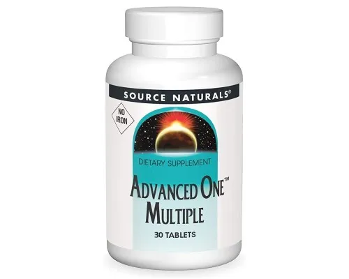 Мультивітамін Source Naturals Мультивітаміни та Мінерали, без заліза, Advanced One Multiple No Iron (SN1484)