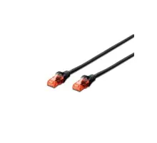 Патч-корд 3м, CAT 6 UTP, AWG 26/7, CCA, PVC, black Digitus (DK-1612-030/BL)