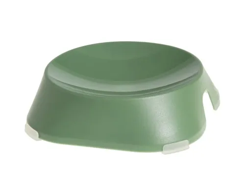 Посуда для кошек Fiboo Flat Bowl миска с антискользящими накладками зеленая (FIB0087)