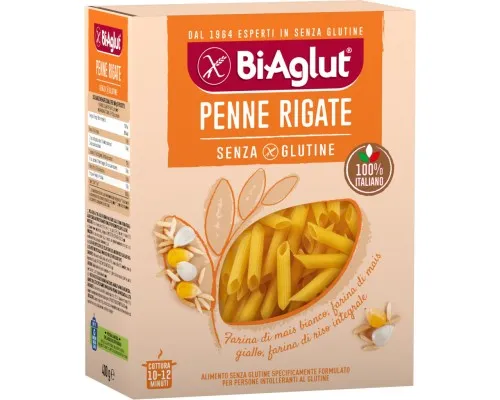 Макароны BiAglut Penne Rigate безглютеновые 400 г (1136504)