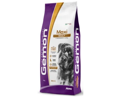 Сухий корм для собак Gemon Dog Maxi Adult зі смаком курки та рису 15 кг (8009470386128)