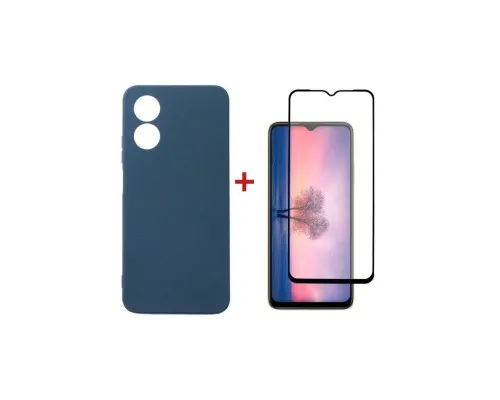 Чохол до мобільного телефона Dengos Kit for OPPO A17 case + glass (Blue) (DG-KM-01)