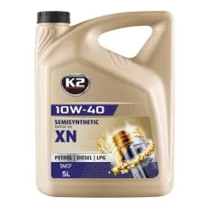 Моторна олива K2 Semisynthetic OIL XN 10W-40 5 л (O2075E)