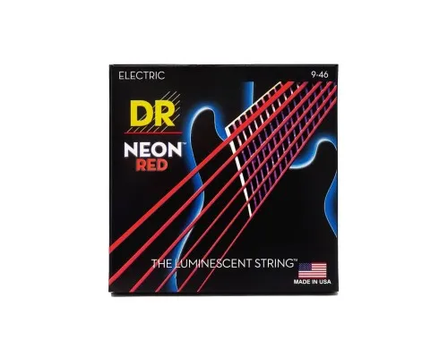 Струни для гітари DR Strings NEON Red Electric - Light Heavy (09-46) (NRE-9/46)