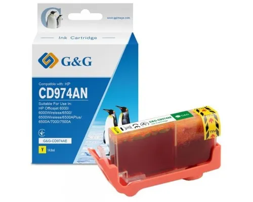 Картридж G&G HP No.920XL OJ6000/6500/7000/7500 yellow (G&G-CD974AE)