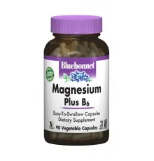 Мінерали Bluebonnet Nutrition Магній + Вітамін В6, 90 гелевих капсул (BLB-00735)