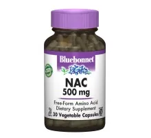 Витаминно-минеральный комплекс Bluebonnet Nutrition NAC (N-Ацетил-L-Цистеин) 500мг, 30 гелевых капсул (BLB0062)