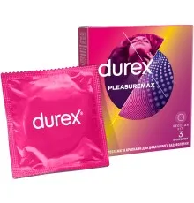 Презервативи Durex Pleasuremax з силіконовою змазкою з ребрами та крапками 3 шт. (5038483203989)