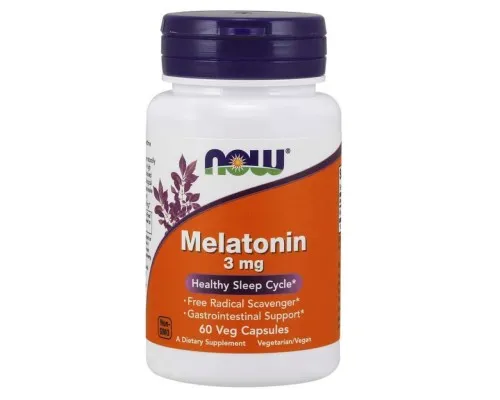 Аминокислота Now Foods Мелатонин 3 мг, 60 капсул (NOW-03255)