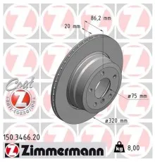 Тормозной диск ZIMMERMANN 150.3466.20