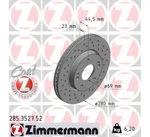 Гальмівний диск ZIMMERMANN 285.3527.52