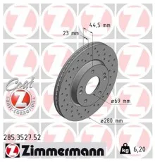 Гальмівний диск ZIMMERMANN 285.3527.52