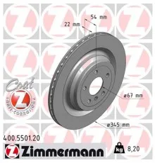 Тормозной диск ZIMMERMANN 400.5501.20