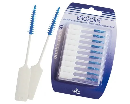 Щітки для міжзубних проміжків Dr. Wild Emoform Brush'n clean XL безметалеві 20 шт. (7611841139809)