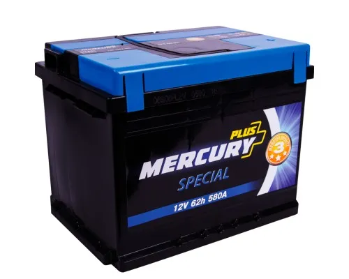Акумулятор автомобільний MERCURY battery SPECIAL Plus 62Ah (P47298)
