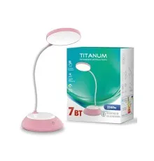 Настільна лампа TITANUM LED DC3  7W 3000-6500K USB рожева (TLTF-022P)