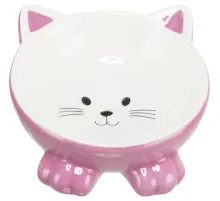 Посуда для кошек Trixie Миска керамическая в виде котика150 мл/14 см (цвета в ассортименте) (4011905248073)