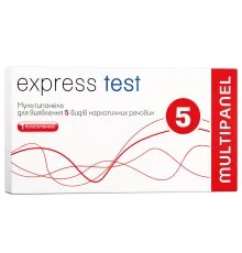 Тест на наркотики Express Test Мультипанель для определения 5 видов наркотических веществ (7640162322805)