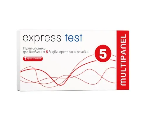 Тест на наркотики Express Test Мультипанель для определения 5 видов наркотических веществ (7640162322805)