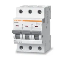 Автоматичний вимикач Videx RS6 RESIST 3п 16А 6кА С (VF-RS6-AV3C16)