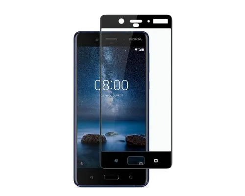 Скло захисне PowerPlant Full screen Nokia 8 Black (GL605224)