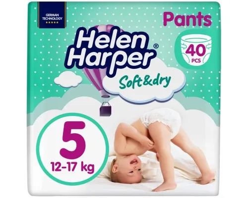 Підгузки Helen Harper Soft&Dry Junior Розмір 5 (12-17 кг) 40 шт (5411416031741) (271442)