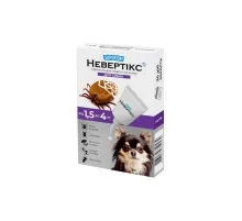 Краплі для тварин SUPERIUM Nevertix Протикліщові для собак від 1.5 до 4 кг (9136)