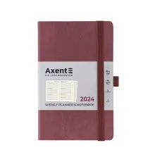 Еженедельник Axent 2024 Partner Soft Nuba 125 х 195, сливовый (8517-24-58-A)