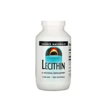 Амінокислота Source Naturals Лецитин 1200мг, 200 желатинових капсул (SNS-00617)