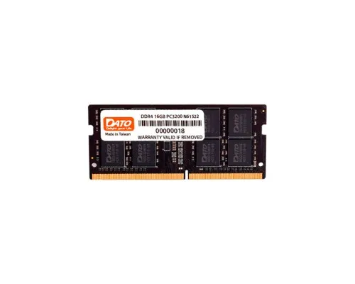 Модуль памяти для ноутбука SoDIMM DDR4 16GB 3200 MHz Dato (DT16G4DSDND32)