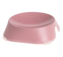 Посуда для кошек Fiboo Flat Bowl миска с антискользящими накладками розовая (FIB0088)