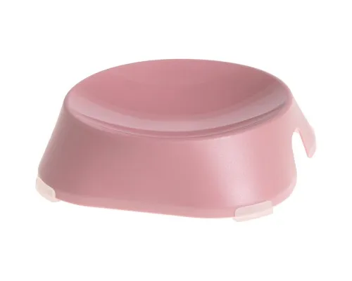 Посуд для котів Fiboo Flat Bowl миска з антиковзаючими накладками рожева (FIB0088)