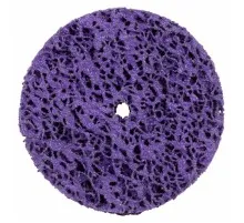 Круг зачистной Sigma из нетканого абразива (коралл) 100мм без держателя фиолетовый жесткий (9175661)