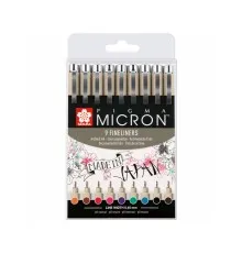 Лайнер Sakura Набор Pigma Micron 9 шт разноцветные 9 шт (8710141129844)