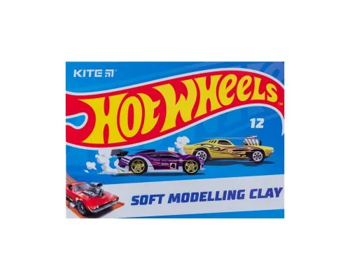 Пластилин Kite Hot Wheels восковой, 12 цветов, 240 г (HW23-1086)