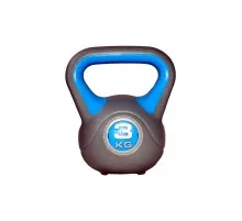 Гиря LiveUp Plastic Kettel Bell 3 кг сірий/блакитний LS2047-3 (6951376139594)