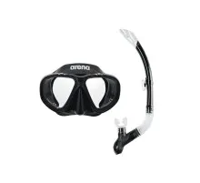 Набір для плавання Arena Premium Snorkeling Set JR 002019-505 маска і трубка чорний Діт OSFM (3468336174371)