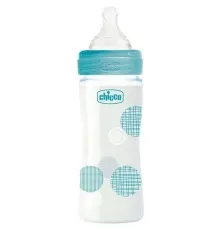 Бутылочка для кормления Chicco пластиковая Well-being Physio Colors с силик. соской 0м+ 240 (28721.20)