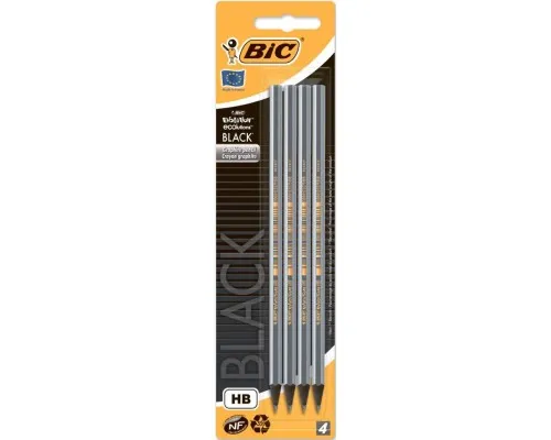 Олівець графітний Bic Evolution Eco HB чорний в блістері, 4 шт (bc896016)