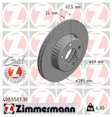 Гальмівний диск ZIMMERMANN 400.5507.30