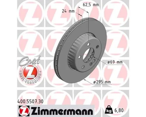 Тормозной диск ZIMMERMANN 400.5507.30