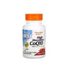 Антиоксидант Doctor's Best Коензим Q10 Високої абсорбацию 200мг, BioPerine, 60 желатино (DRB-00412)
