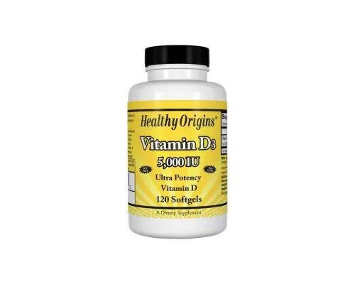 Витамин Healthy Origins Витамин D3, Vitamin D3, 5000 IU, 120 капсул (HO15334)