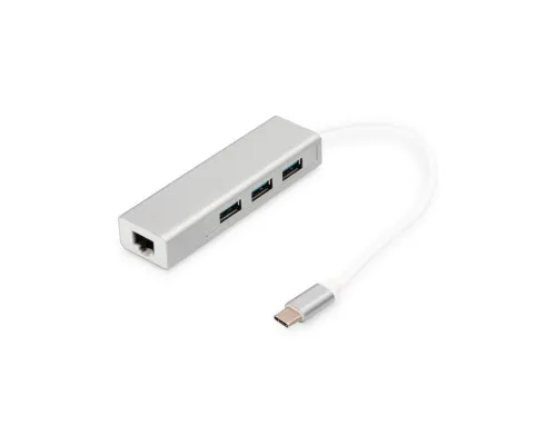 Концентратор Digitus USB-C - USB 3.0 3 Port Hub + Gigabit Ethernet (DA-70255)