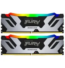 Модуль пам'яті для комп'ютера DDR5 32GB (2x16GB) 6400 MHz Renegade Silver RGB Kingston Fury (ex.HyperX) (KF564C32RSAK2-32)