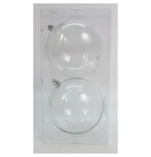 Ялинкова іграшка Novogod`ko набір куль пластик, 10см, 2 шт прозорий (974428)