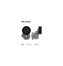 Натяжитель ремня с роликом SKF VKM 38350