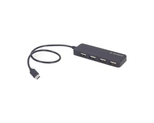 Концентратор Gembird USB-C 4 ports USB 2.0 black (UHB-CM-U2P4-01)