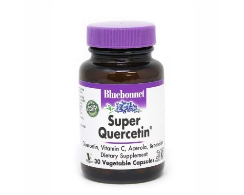 Антиоксидант Bluebonnet Nutrition Кверцетин, Super Quercetin, 30 вегетарианских капсул (BLB-00550)